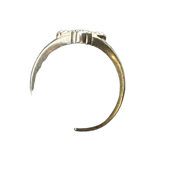 Sterling silver 925 rhinestone cross ring by Nevada Silver Mines size 8.5 adjust - Picture 6 of 9